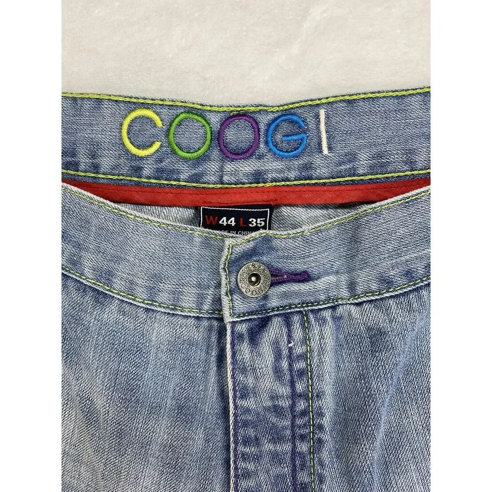 COOGI Authentic Australian Embroidered Front‎ Denim Jean Pant Mens 44x35